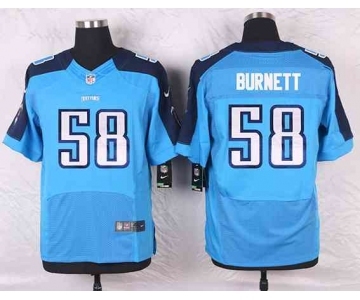 nike nfl jerseys tennessee titans #58 burnett lt.blue[Elite]