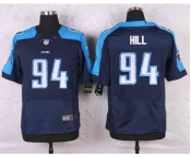 nike nfl jerseys tennessee titans #94 hill blue[Elite]