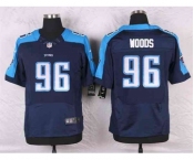nike nfl jerseys tennessee titans #96 woods blue[Elite]