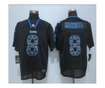 nike tennessee titans #8 mariota black jerseys[lights out elite]