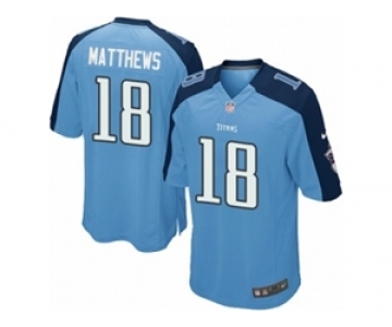 Men's Nike Tennessee Titans #18 Rishard Matthews Game Light Blue Team Color NFL Jersey
