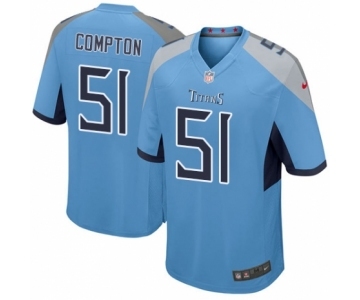 Men's Nike Tennessee Titans #51 Will Compton Game Light Blue Alternate NFL Jersey