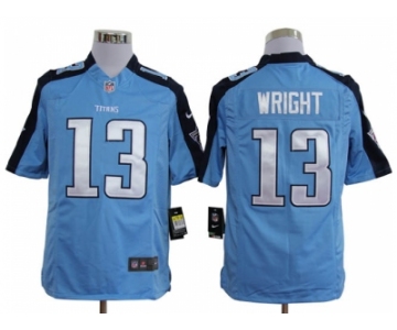 nike nfl jerseys tennessee titans #13 wright blue[game]