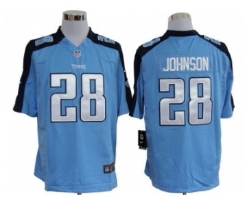 nike nfl jerseys tennessee titans #28 chris johnson blue[game]