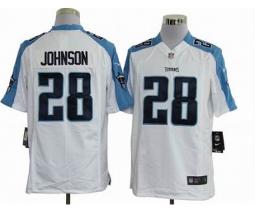 nike nfl jerseys tennessee titans #28 chris johnson white[game]