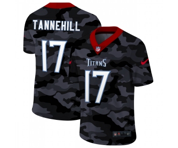 Men New Nike Tennessee Titans #17 Tannehill 2020 Nike 2ndCamo Salute to Service Limited