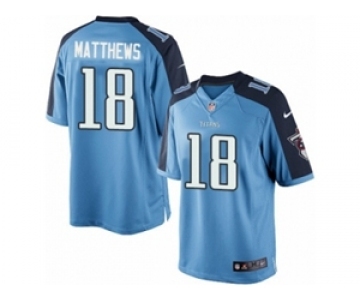 Men's Nike Tennessee Titans #18 Rishard Matthews Limited Light Blue Team Color NFL Jersey