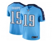 Men's Nike Tennessee Titans #19 Tajae Sharpe Limited Light Blue Rush NFL Jersey