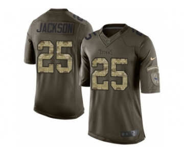 Men's Nike Tennessee Titans #25 Adoree' Jackson Limited Green Salute to Service NFL Jersey