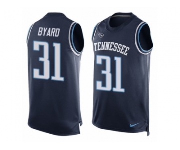 Men's Nike Tennessee Titans #31 Kevin Byard Limited Navy Blue Player Name & Number Tank Top NFL Jersey