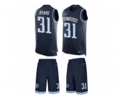 Men's Nike Tennessee Titans #31 Kevin Byard Limited Navy Blue Tank Top Suit NFL Jersey