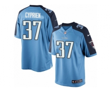 Men's Nike Tennessee Titans #37 Johnathan Cyprien Limited Light Blue Team Color NFL Jersey