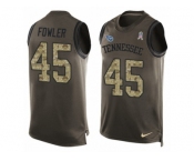 Men's Nike Tennessee Titans #45 Jalston Fowler Limited Green Salute to Service Tank Top NFL Jersey