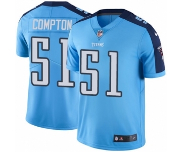 Men's Nike Tennessee Titans #51 Will Compton Limited Light Blue Rush Vapor Untouchable NFL Jersey