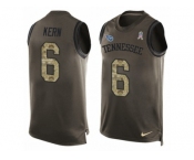 Men's Nike Tennessee Titans #6 Brett Kern Limited Green Salute to Service Tank Top NFL Jersey
