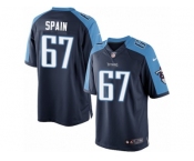 Men's Nike Tennessee Titans #67 Quinton Spain Limited Navy Blue Alternate NFL Jersey