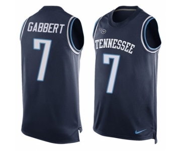Men's Nike Tennessee Titans #7 Blaine Gabbert Limited Navy Blue Player Name & Number Tank Top NFL Jersey
