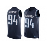 Men's Nike Tennessee Titans #94 Austin Johnson Limited Navy Blue Player Name & Number Tank Top NFL Jersey