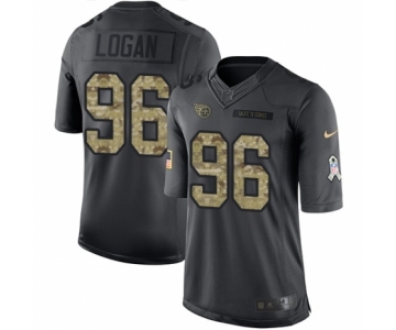 Men's Nike Tennessee Titans #96 Bennie Logan Limited Black 2016 Salute to Service NFL Jersey