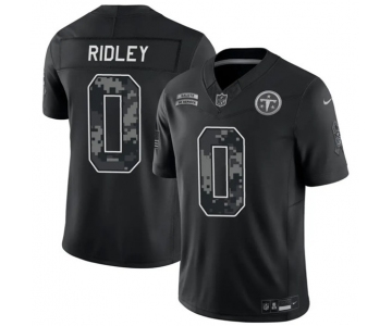 Men's Tennessee Titans #0 Calvin Ridley Black F.U.S.E. 2026 Salute to Service Limited Football Stitched Jersey