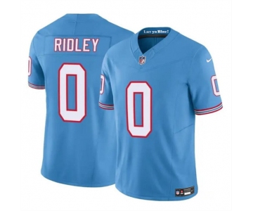 Men's Tennessee Titans #0 Calvin Ridley Blue 2023 F.U.S.E. Throwback Limited Football Stitched Jersey