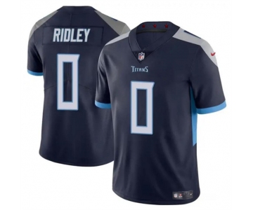 Men's Tennessee Titans #0 Calvin Ridley Navy Vapor Limited Football Stitched Jersey