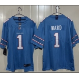 Men's Tennessee Titans #1 Cameron Ward Light Blue 2026 F.U.S.E. Vapor Limited Football Stitched Jersey Men's Tennessee Titans #1 Cameron Ward Light Blue 2026 F.U.S.E. Vapor Limited Football Stitched Jersey