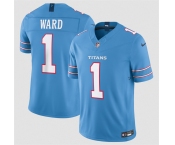 Men's Tennessee Titans #1 Cameron Ward Light Blue 2026 F.U.S.E. Vapor Limited Stitched Football Jersey