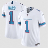 Men's Tennessee Titans #1 Cameron Ward White 2026 F.U.S.E. Vapor Limited Stitched Football Jersey