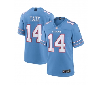 Men's Tennessee Titans 14 Carnell Tate Blue Vapor Limited Stitched jersey
