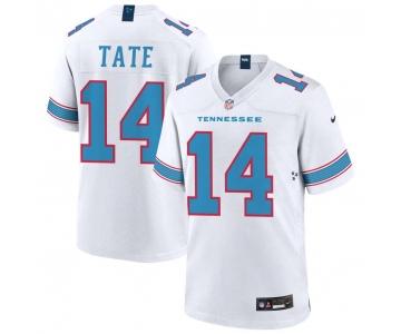 Men's Tennessee Titans 14 Carnell Tate white Vapor Limited Stitched jersey