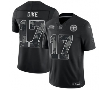 Men's Tennessee Titans #17 Chimere Dike Black F.U.S.E. 2026 Salute to Service Limited Football Stitched Jersey