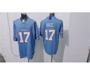 Men's Tennessee Titans #17 Chimere Dike Light Blue 2026 F.U.S.E. Vapor Limited Football Stitched Jersey
