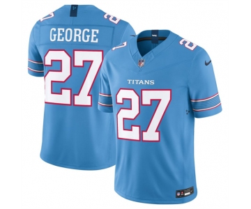 Men's Tennessee Titans #27 Eddie George Light Blue 2026 F.U.S.E. Vapor Limited Stitched Football Jersey