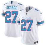 Men's Tennessee Titans #27 Eddie George White 2026 F.U.S.E. Vapor Limited Stitched Football Jersey Men's Tennessee Titans #27 Eddie George White 2026 F.U.S.E. Vapor Limited Stitched Football Jersey