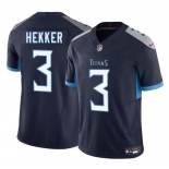 Men's Tennessee Titans #3 Johnny Hekker Navy 2025 F.U.S.E. Vapor Limited Football Stitched Jersey