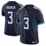 Men's Tennessee Titans #3 Johnny Hekker Navy 2025 Vapor Untouchable Football Stitched Jersey