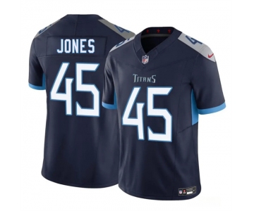 Men's Tennessee Titans #45 Dre'Mont Jones Navy 2025 F.U.S.E. Vapor Limited Football Stitched Jersey