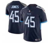 Men's Tennessee Titans #45 Dre'Mont Jones Navy 2025 Vapor Limited Football Stitched Jersey