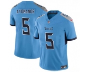 Men's Tennessee Titans #5 Elic Ayomanor Blue 2025 Draft F.U.S.E. Vapor Limited Football Stitched Jersey
