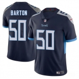 Men's Tennessee Titans #50 Cody Barton Navy 2025 Vapor Limited Football Stitched Jersey