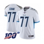 Men's Tennessee Titans #77 Taylor Lewan White Vapor Untouchable Limited Player 100th Season Football Jersey