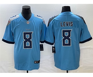 Men's Tennessee Titans #8 Will Levis Blue Vapor Untouchable Stitched Jersey