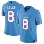 Men's Tennessee Titans #8 Will Levis Light Blue 2026 F.U.S.E. Vapor Limited Stitched Football Jersey