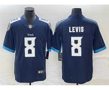 Men's Tennessee Titans #8 Will Levis Navy Vapor Untouchable Stitched Jersey