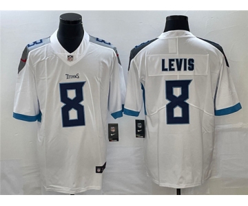 Men's Tennessee Titans #8 Will Levis White Vapor Untouchable Stitched Jersey
