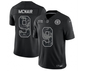Men's Tennessee Titans #9 Steve McNair Black F.U.S.E. 2026 Salute to Service Limited Football Stitched Jersey