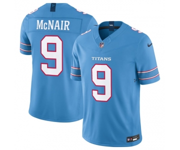 Men's Tennessee Titans #9 Steve McNair Light Blue 2026 F.U.S.E. Vapor Limited Stitched Football Jersey