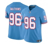 Men's Tennessee Titans #96 Carlos Watkins Blue 2025 F.U.S.E. Throwback Vapor Limited Football Stitched