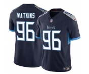 Men's Tennessee Titans #96 Carlos Watkins Navy 2025 F.U.S.E. Vapor Limited Football Stitched Jersey